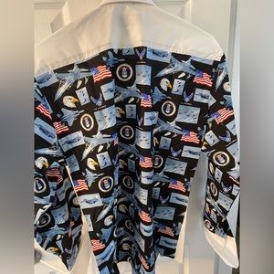 NEW: Air Force Party Shirt with jets and flag backing